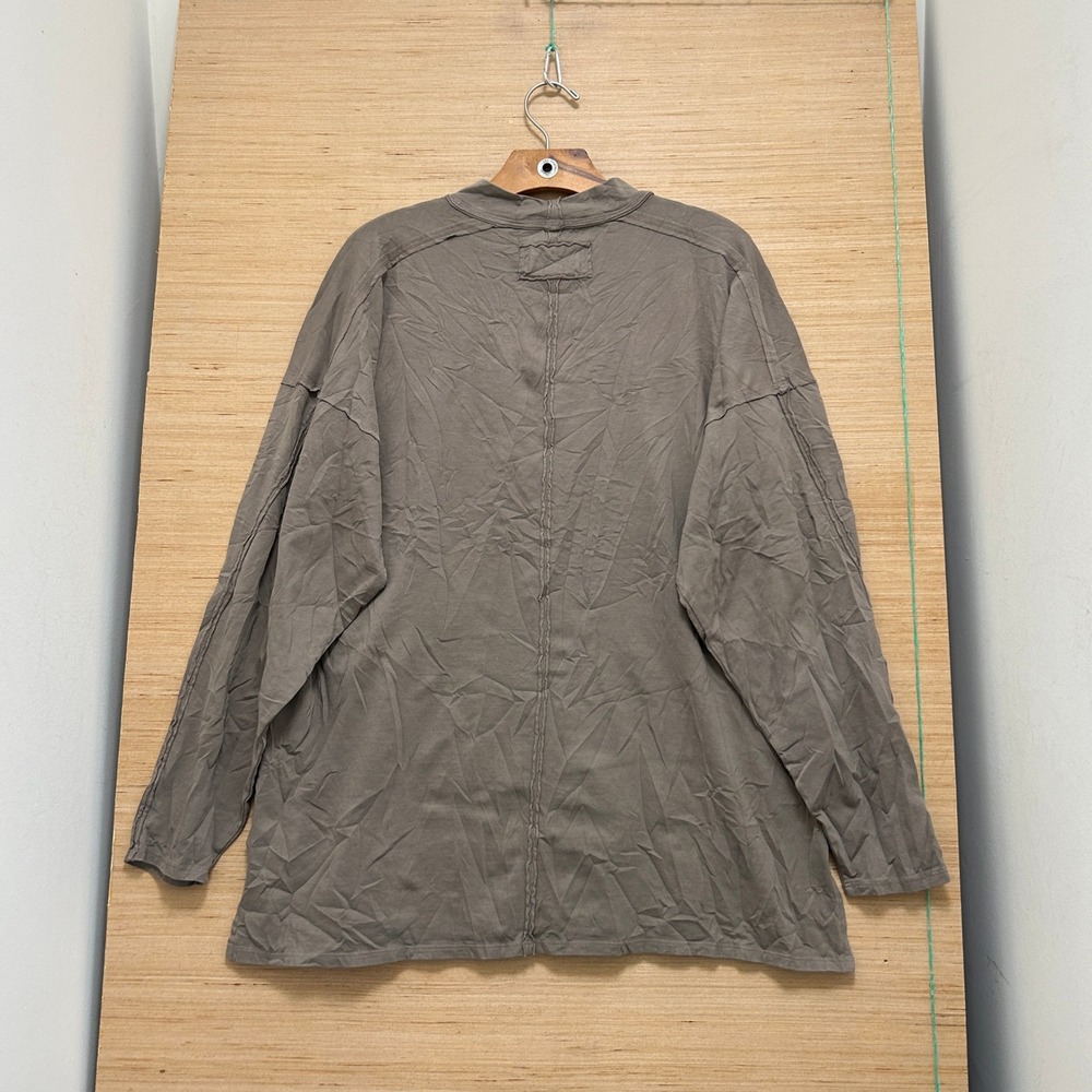 We The Free Free People Be Free Oversized Mock Neck Long Sleeve Tee Taupe Small - Picture 5 of 8